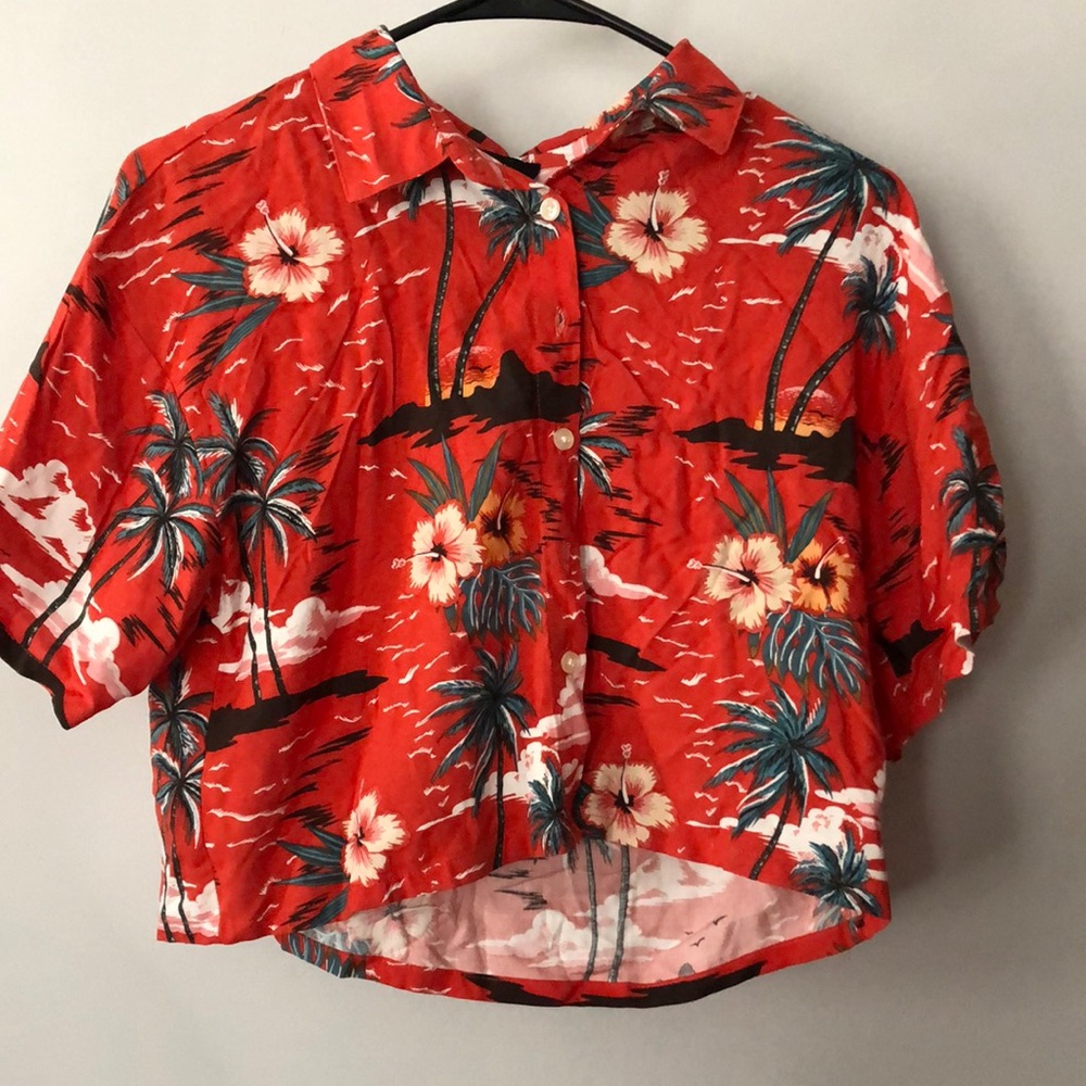 Cropped Hawaiian shirt